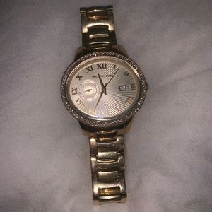 Michael Kors crystal circle gold watch